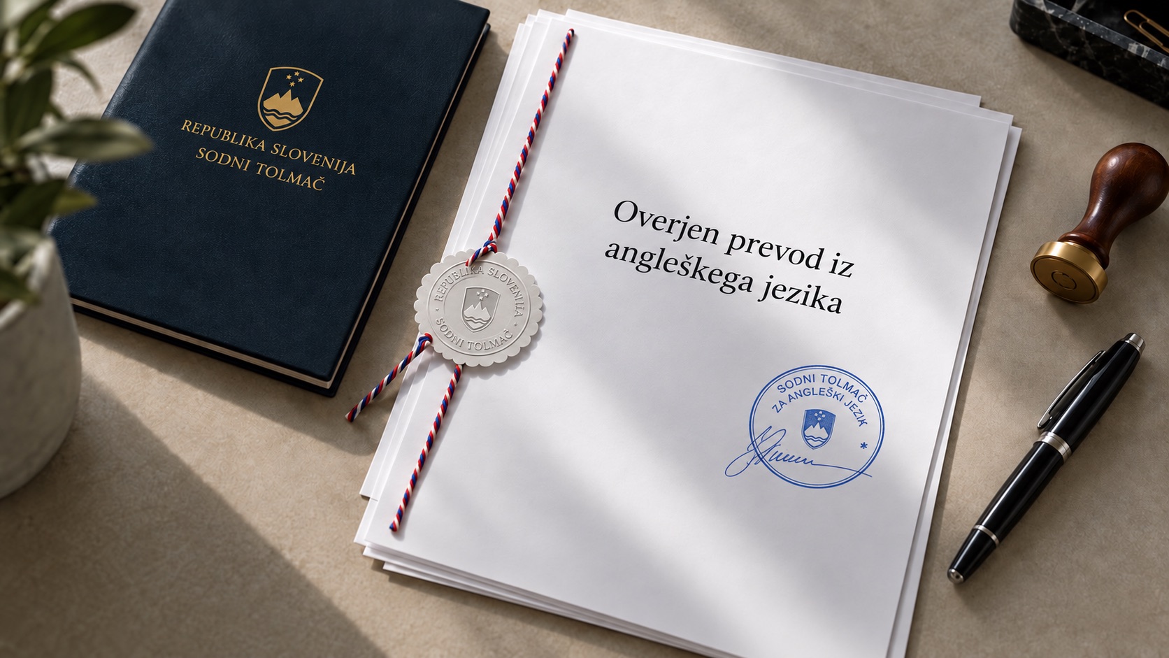 Sodno overjen prevod listine z žigom sodnega tolmača